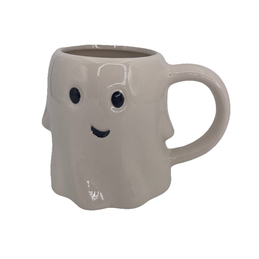 Ceramic White Ghost Shaped Coffee Mug 14 Ounce New- Royal Norfolk-Halloween Mug